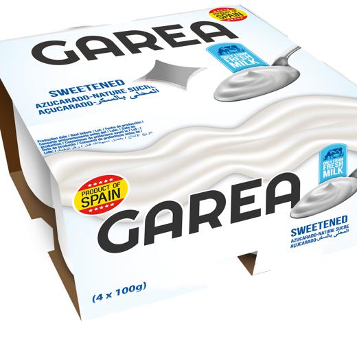 Yogur de sabor Natural Azucarado  Garea 4*100g