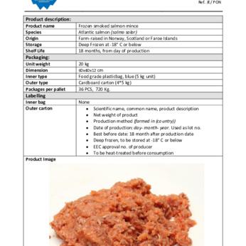 Frozen Salmon Smoked Mince img1