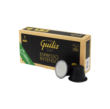 Café espresso Intenso cápsulas compostables, compatibles Nespresso img1