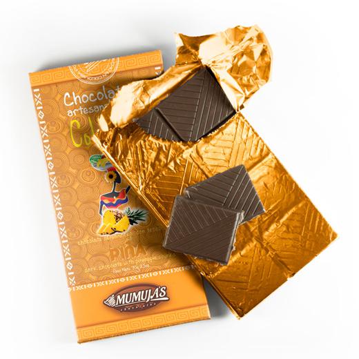BARRAS DE CHOCOLATE ORGANICO 53% CACAO CON FRUTOS img1