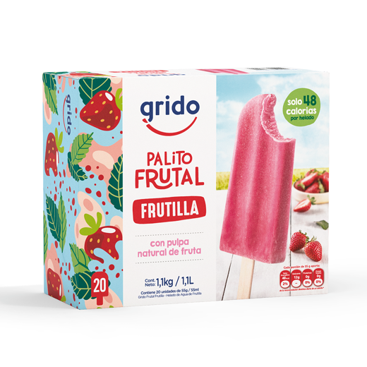 Palito Helado de Agua Sabor Frutilla