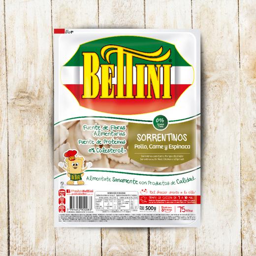 Sorrentinos con Pollo, Carne y Espinaca - Blister 500g - Bettini