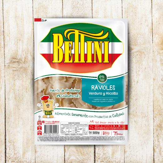 Ravioles con Verdura y Ricotta - Blister 500g - Bettini