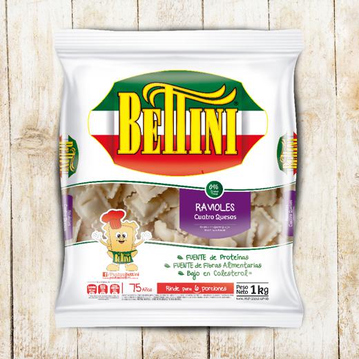 Ravioles con Cuatro Quesos - Flow Pack 1kg - Bettini