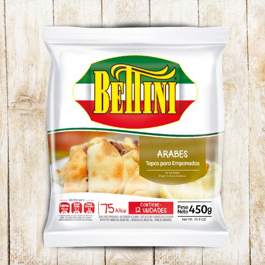 Tapas para Empanadas Árabes (Fatay) - Flow Pack - 450 gr - 12 unidades - Bettini