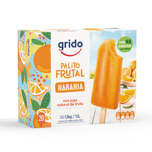 Palito Helado de Agua Sabor Naranja