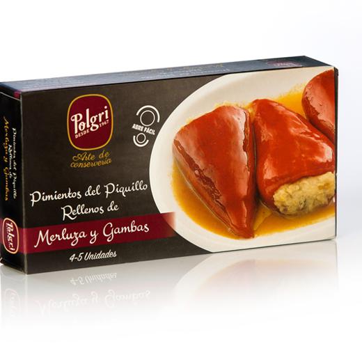 Pimientos relleno de merluza y gambas 220gr