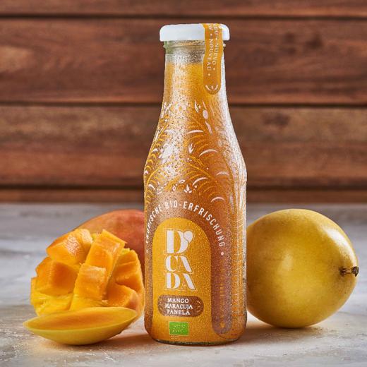 D´CADA MANGO-MARACUYÁ 340 ML - Refresco BIO sin cas con Pulpa de Fruta