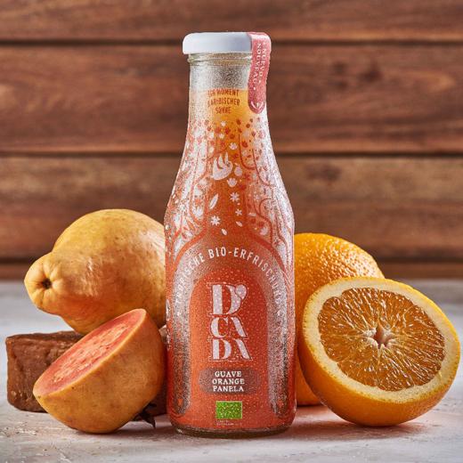 D´CADA GAYABA-NARANJA 340 ML - Refresco BIO sin cas con Pulpa de Fruta