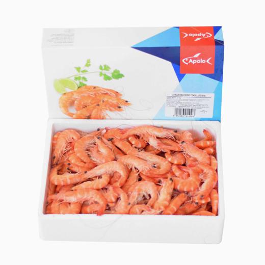 LANGOSTINO VANNAMEI COCIDO SIN ORDENAR 60/80 APOLO 3x2 KG (PE 1.9)