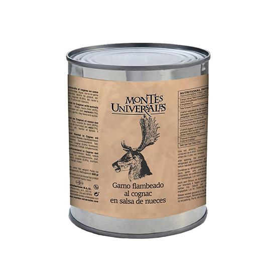 Gamo flambeado al cognac en salsa de nueces Montes Universales (800g)