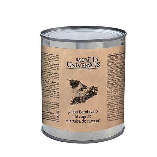 Jabalí flambeado al cognac en salsa de nueces Montes Universales (800g)