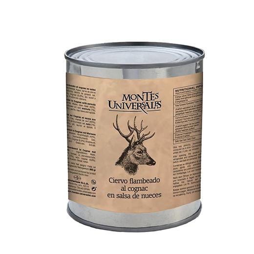 Ciervo flambeado al cognac en salsa de nueces Montes Universales (800g)