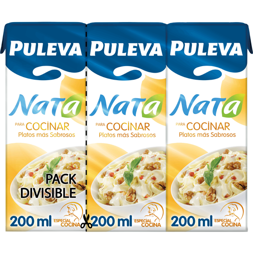 NATA UHT COCINA PULEVA 18% MG 3x200ML