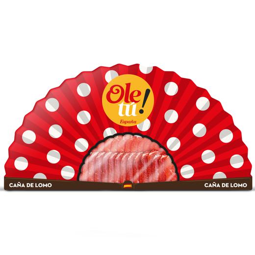 Caña de cabeza de lomo ibérico de bellota en lonchas. 100g