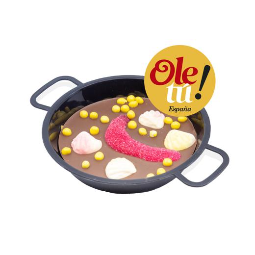 Chocolate Mini Paellera con Gominolas 80g