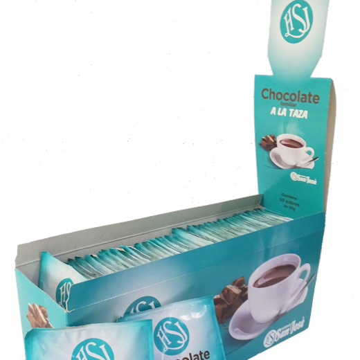 CACAO: POWDERED SPANISH-STYLE HOT CHOCOLATE - Box with 50 individual 30 g packs