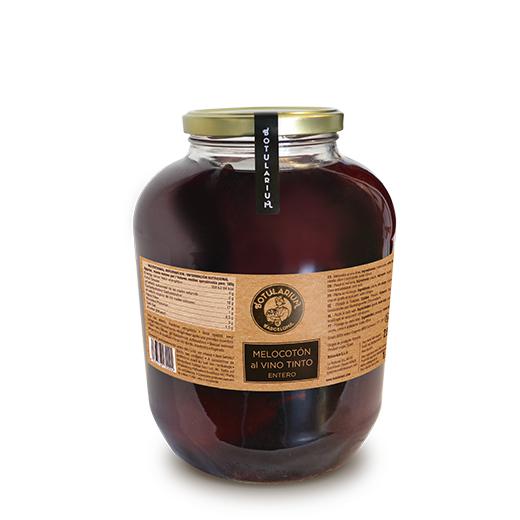 Melocotón Vino Tinto Entero Botularium (Tarro cristal 3kg)