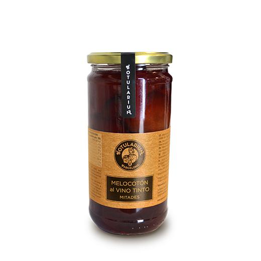 Melocotón Vino Tinto Mitades Botularium (Tarro cristal 720ml)