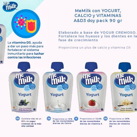 Memilk con yogurt natural azucarado y  con calcio y vitaminas A&D3 img1