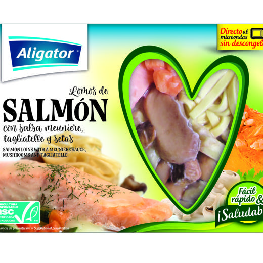 RTE Salmon loins in meunière sauce with tagliatelle and mushrooms img0