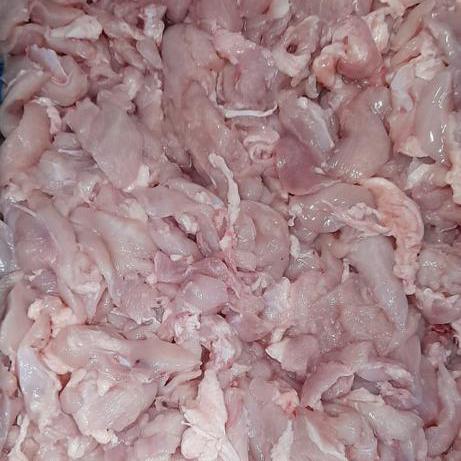 white Chicken Breast Trimming skinless boneless