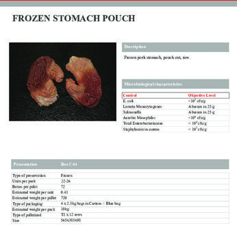 FROZEN PORK STOMACH POUCH CUT