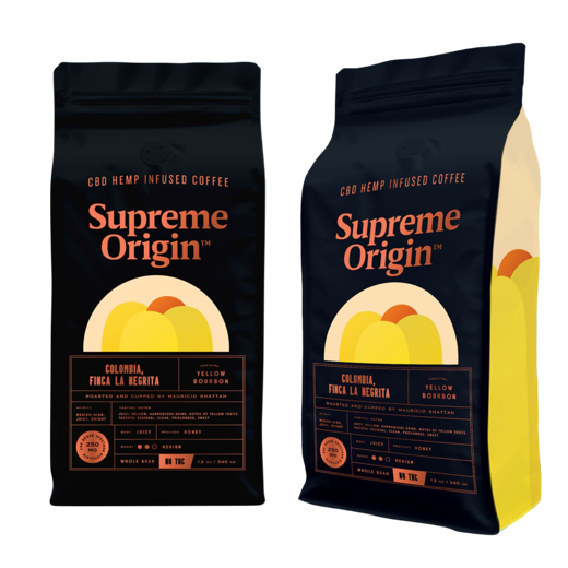 CBD YELLOW BOURBON COFFEE - 10MG CBD/SERVING - COLOMBIA