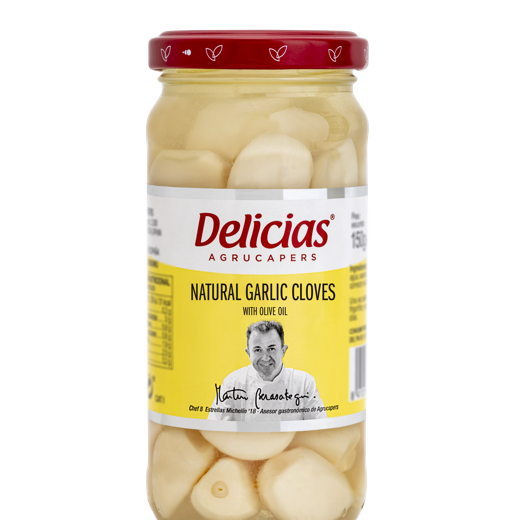 Dientes de Ajo al natural con Aceite de Oliva