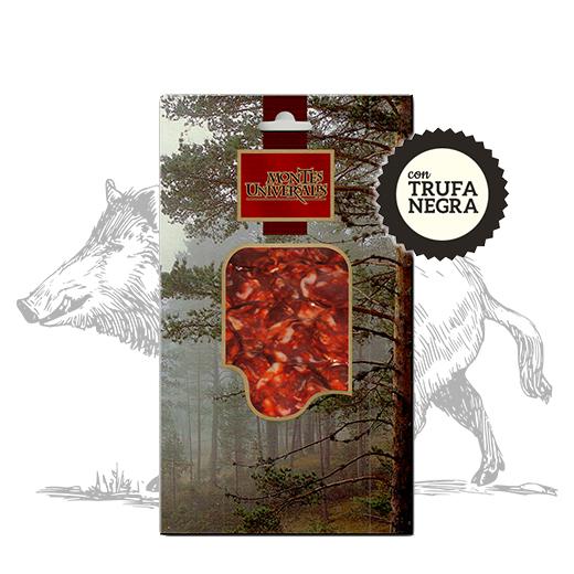 Chorizo cular de jabalí con trufa negra loncheado Montes Universales (100g) img1