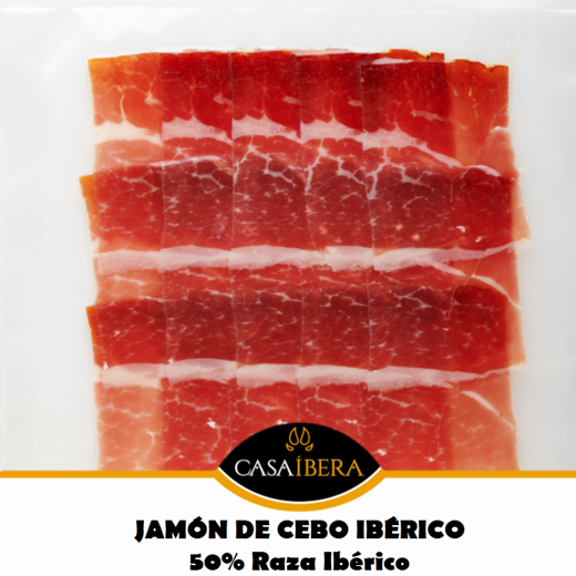 Jamón Ibérico de cebo 50% raza Ibérico "como cortado a mano" img0