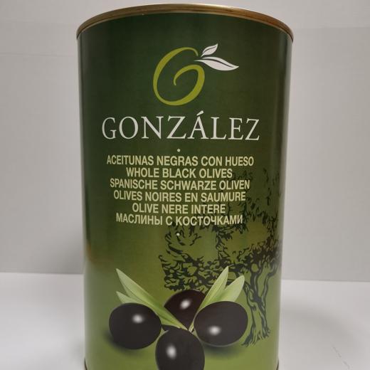 BLACK WHOLE OLIVES 5 KG TIN img0