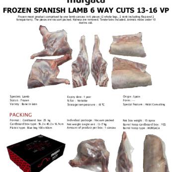 FROZEN LAMB 6 WAY CUT 13 - 16KG