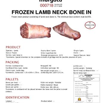 FROZEN LAMB NECK BONE-IN