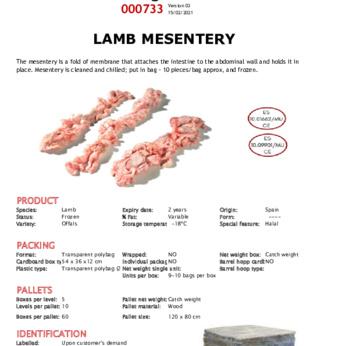 FROZEN LAMB MESENTERY img1