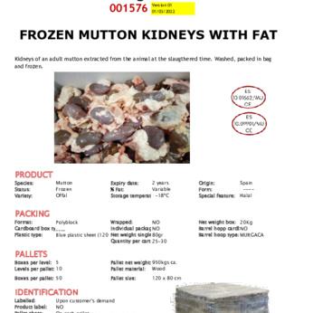 FROZEN MUTTON KIDNEYS WITH FAT img0