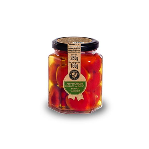 Pepperoncini rellenos de bonito, queso y anchoa Botularium (284ml)