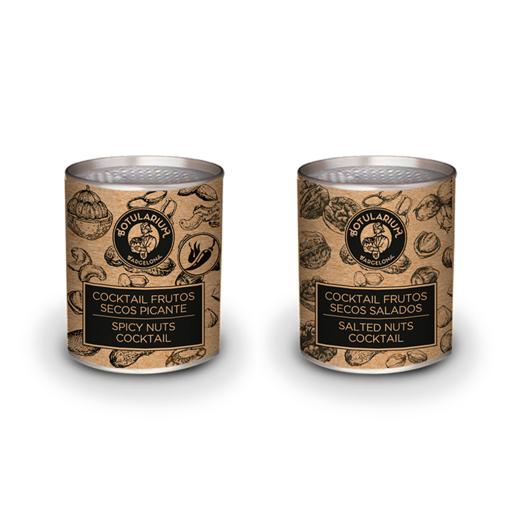 Cocktail picante y Cocktail salado Botularium (Pack con 5 latitas minibar de cada)