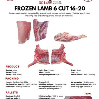 FROZEN LAMB 6 WAY CUT 16- 19KG