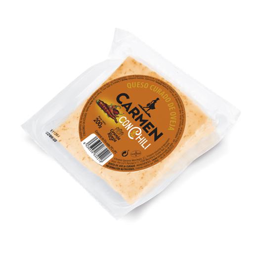 QUESO OVEJA CURADO CON CHILI CUÑA 200G "CARMEN"