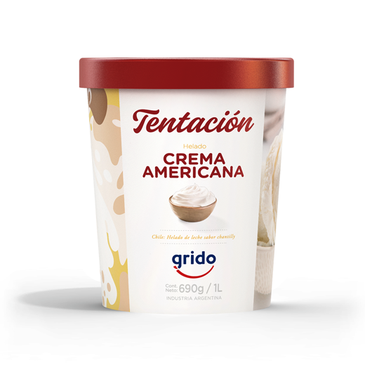 Pote de Helado 1 Litro sabor Crema Americana img0