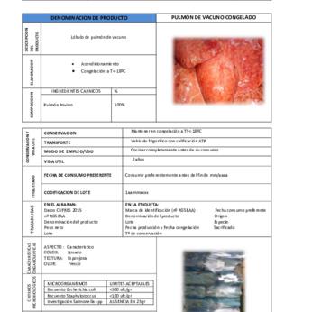 PULMONES DE VACUNO